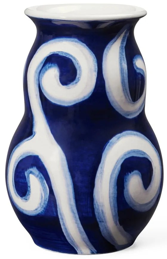 Vaso in gres blu dipinto a mano Tulle - Kähler Design