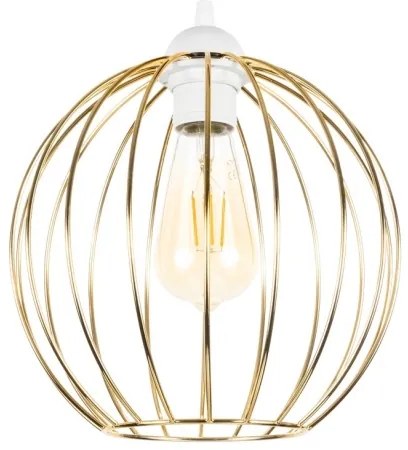 Lampadario a sospensione con filo MATT 3xE27/60W/230V bianco/oro