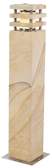 Lampada da terra moderna per esterni in pietra arenaria 70 cm - Grumpy