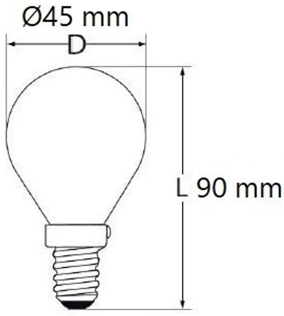Lampada LED E14 85W a Sfera110lm/W - MINIMO 50 PEZZI - pack Colore Bianco Caldo 2.700K