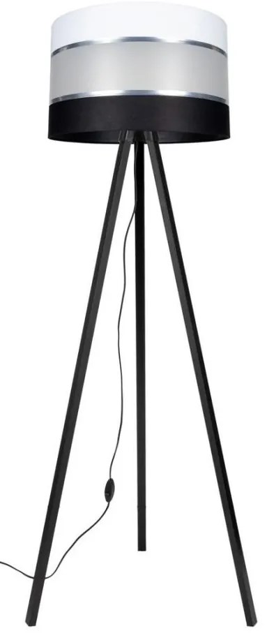 Lampada da terra CORAL 1xE27/60W/230V wenge/nero/bianco/cromo