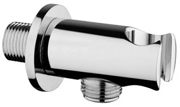Kit doccia completo con miscelatore York con braccio 35 e soffione 20 inox cromo