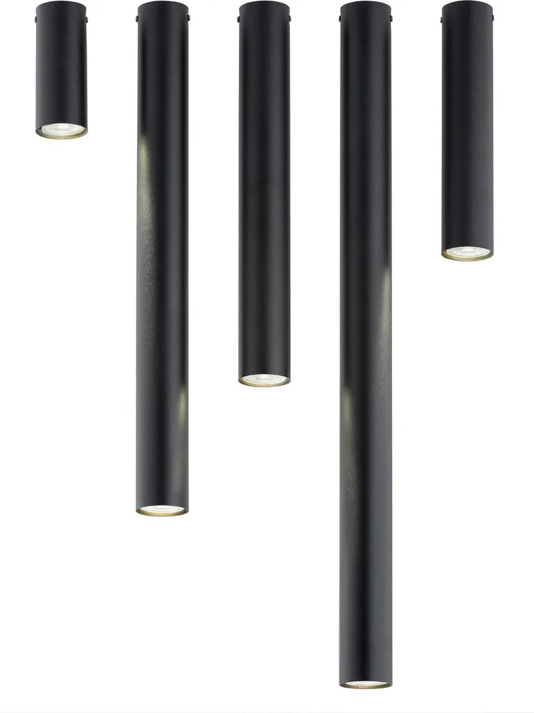 Plafoniera TECNO 1S da soffitto base GU10 Nera