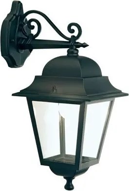 Lampada Applique Grande in Basso Colore Nero da Esterno Linea Quadrata Sovil...