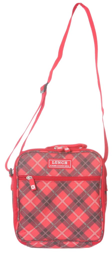 Borsa lunch box tartan con tracolla, da 5 litri