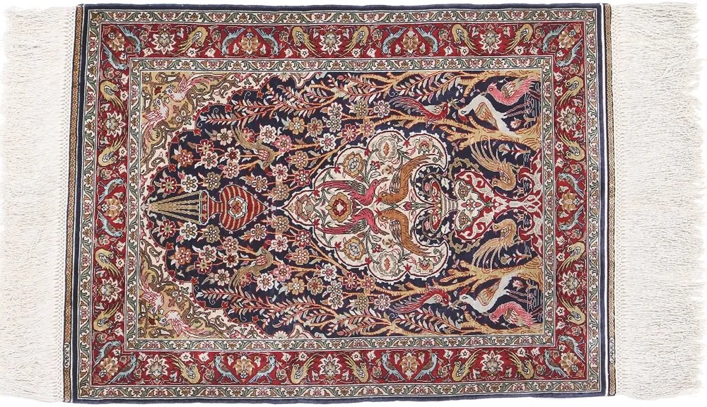 Hereke Tappeto orientale 70 x 50 Rosa (Tacchino) Annodato A Mano