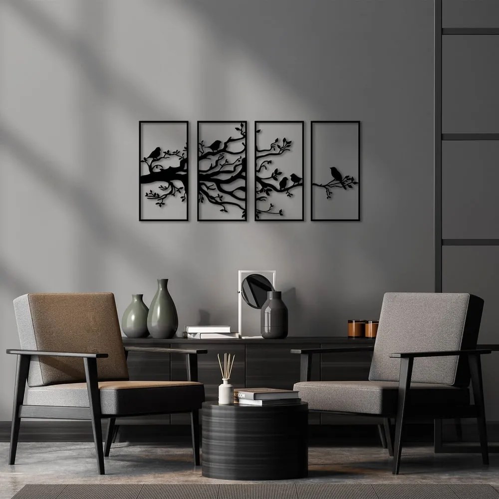 Decorazione murale in metallo 34x70 cm Branch - Wallity