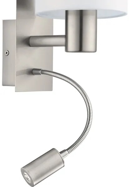 Eglo 96477 - Lampada LED flessibile PASTERI 1xE27/40W+LED/3,8W bianco