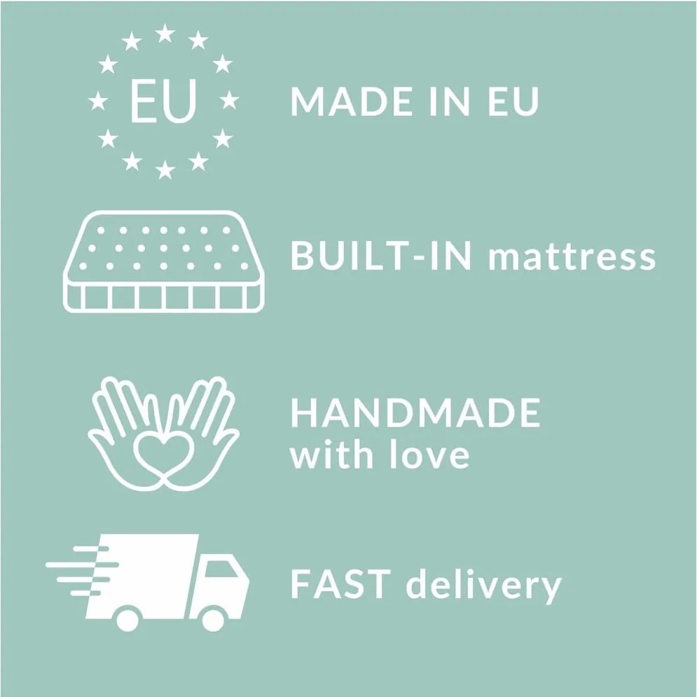 Letto boxspring beige con spazio contenitivo 160x200 cm Blend - Maison de Rêve