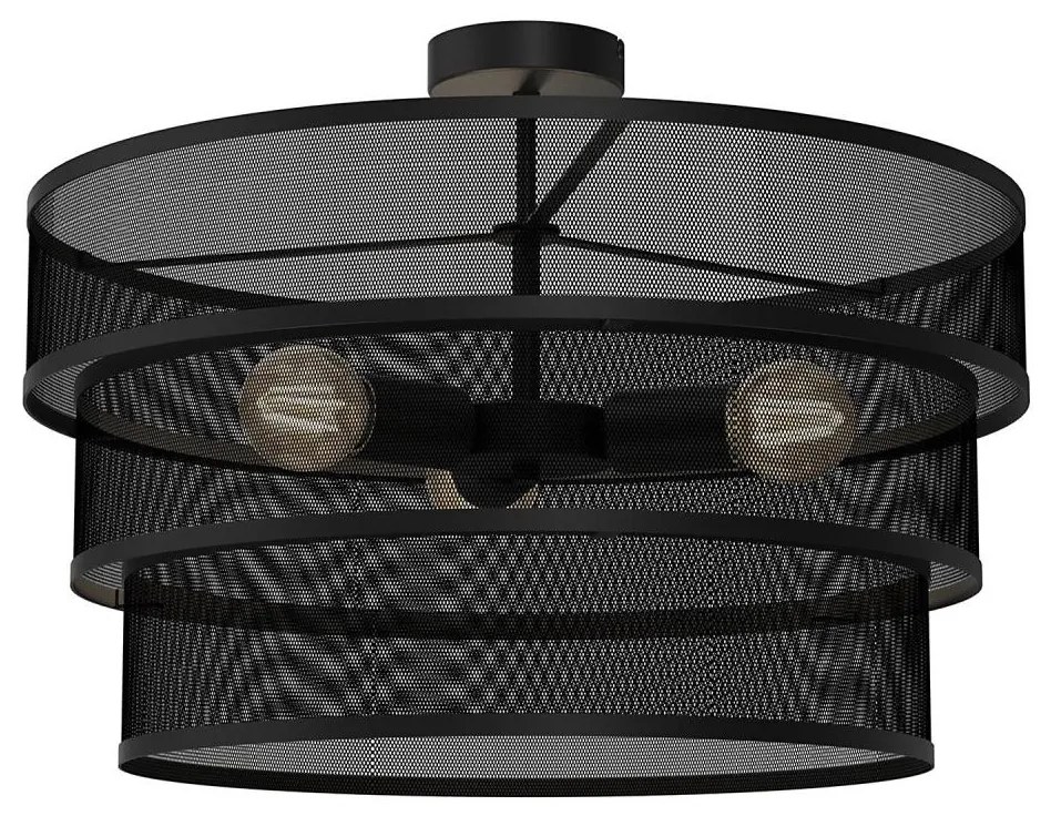 Lampadario a plafone GLUM 3xE27/60W/230V nero