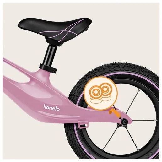 Lionelo - Bicicletta senza pedali BART AIR viola/rosa