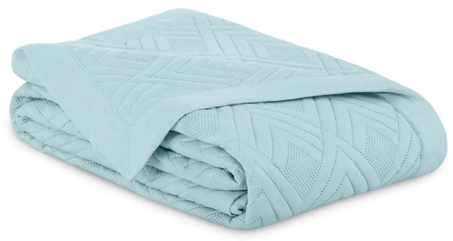 Copriletto azzurro in microfibra con rivestimento trapuntato 220x240 cm Ophelia – Restilo