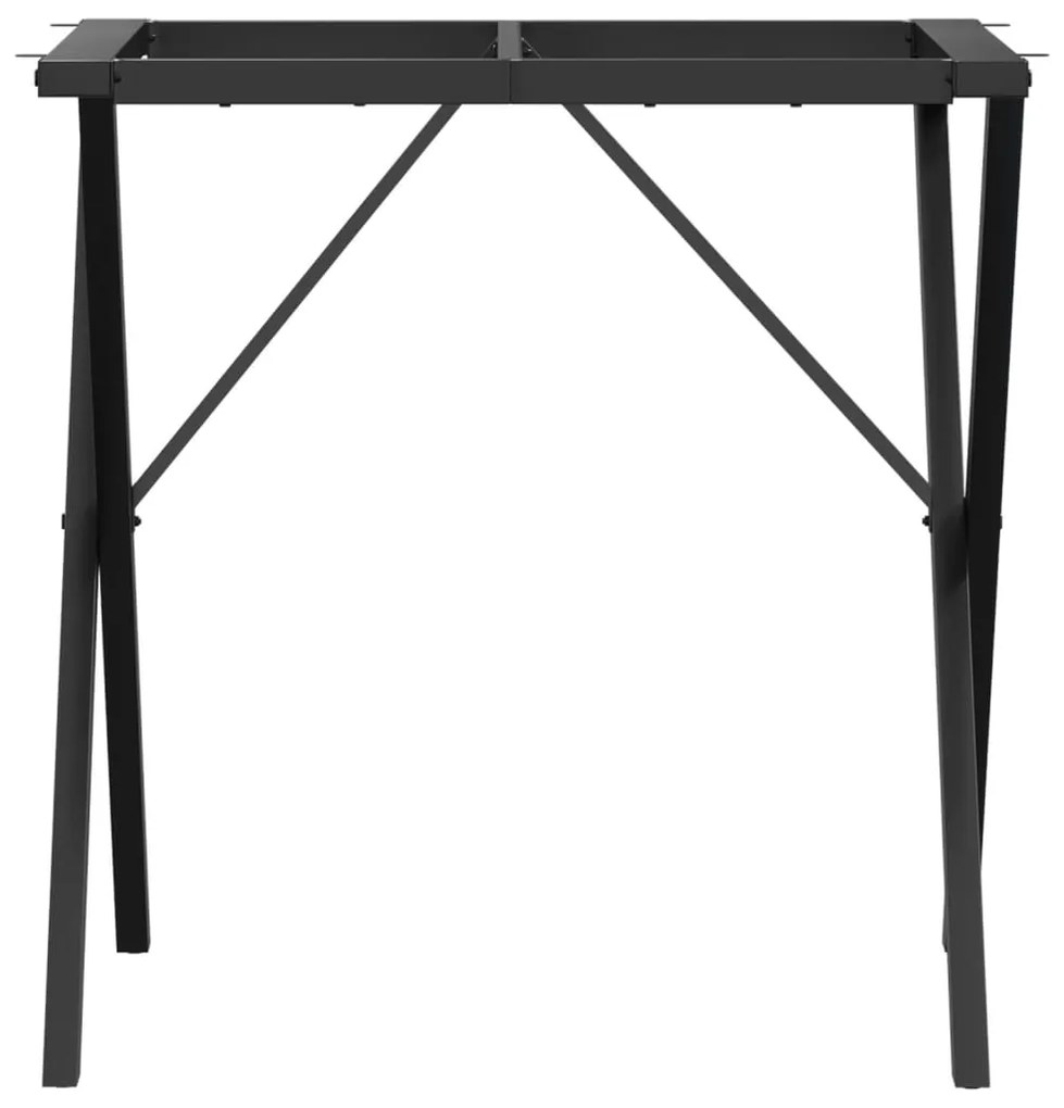 Telaio gambe a x per tavolo da pranzo 60x60x73 cm in ghisa