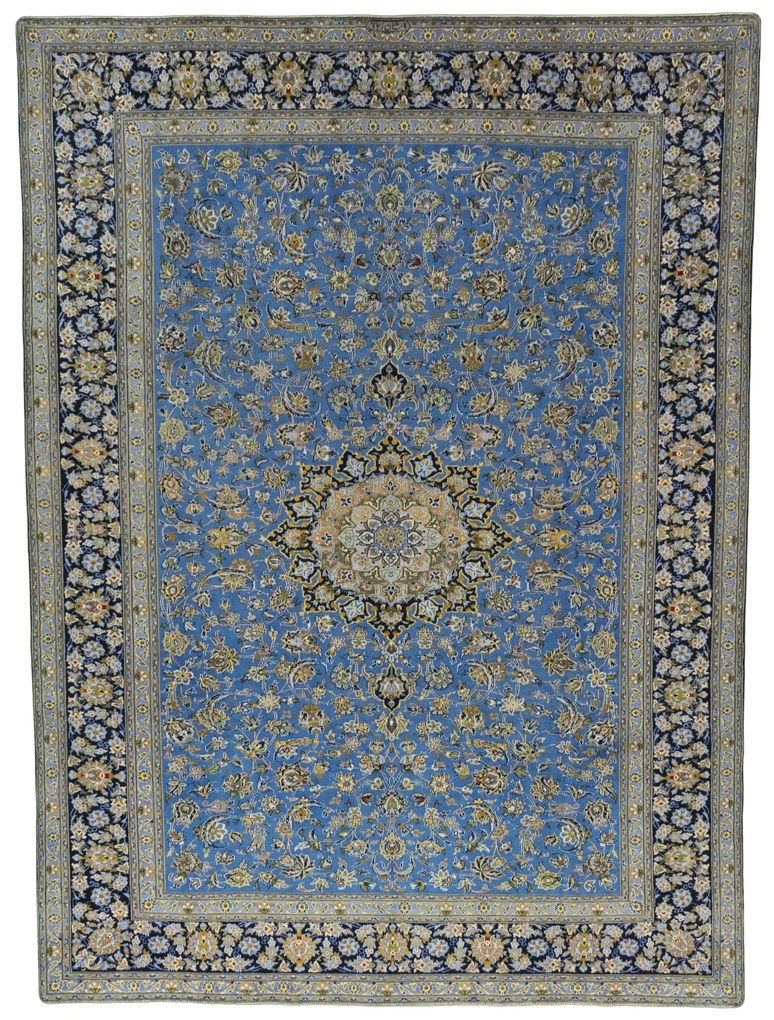 Kashan Tappeto persiano 300x410 Blu (Iran) Annodato A Mano