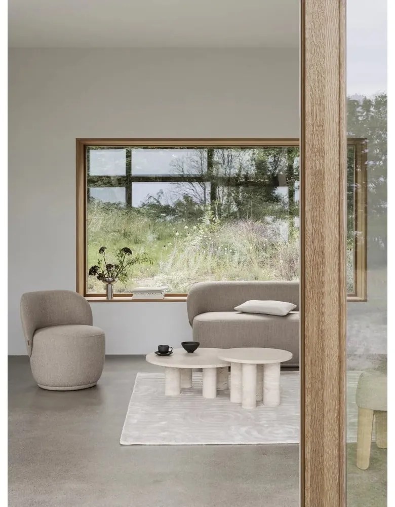 Tavolino rotondo in pietra beige ø 75 cm Volos - Blomus