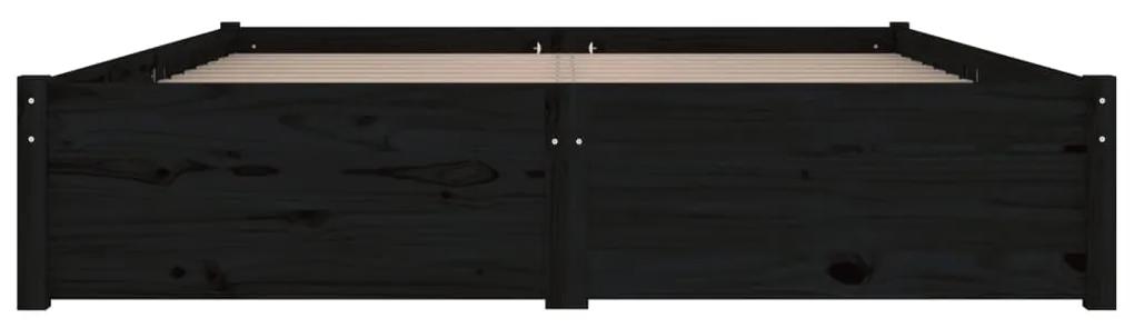 Giroletto con cassetti nero 140x190 cm