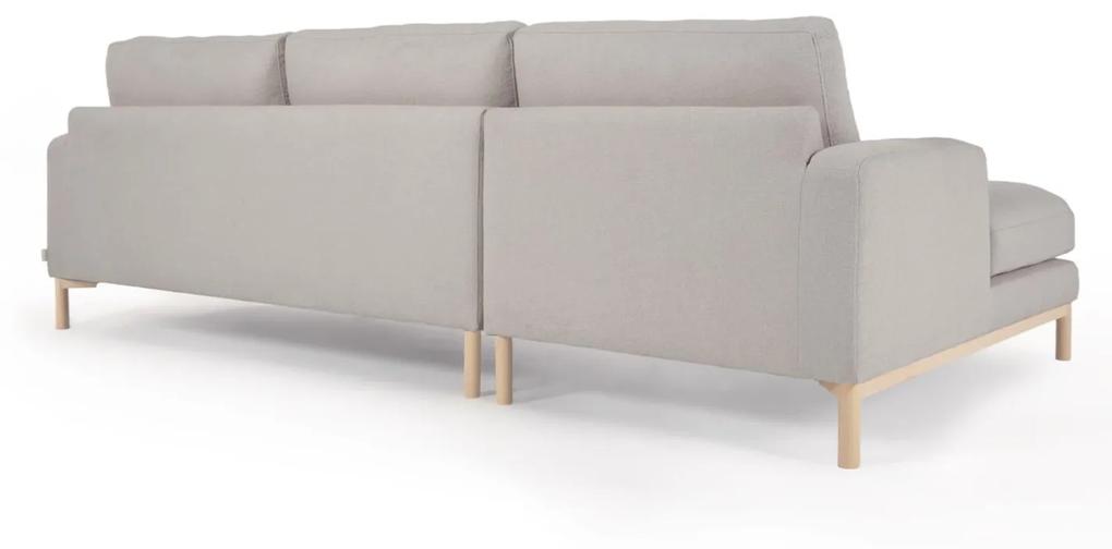 Kave Home - Divano Mihaela 3 posti con chaise longue sinstra in micro bouclÃ© grigio 264 cm