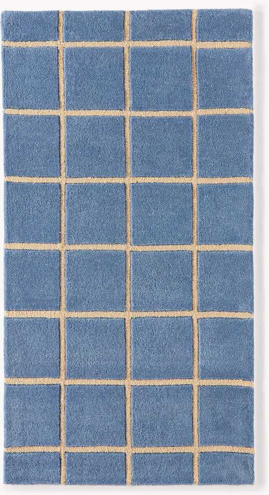 Tappeto in lana a pelo alto e basso tuftato a mano Kallie