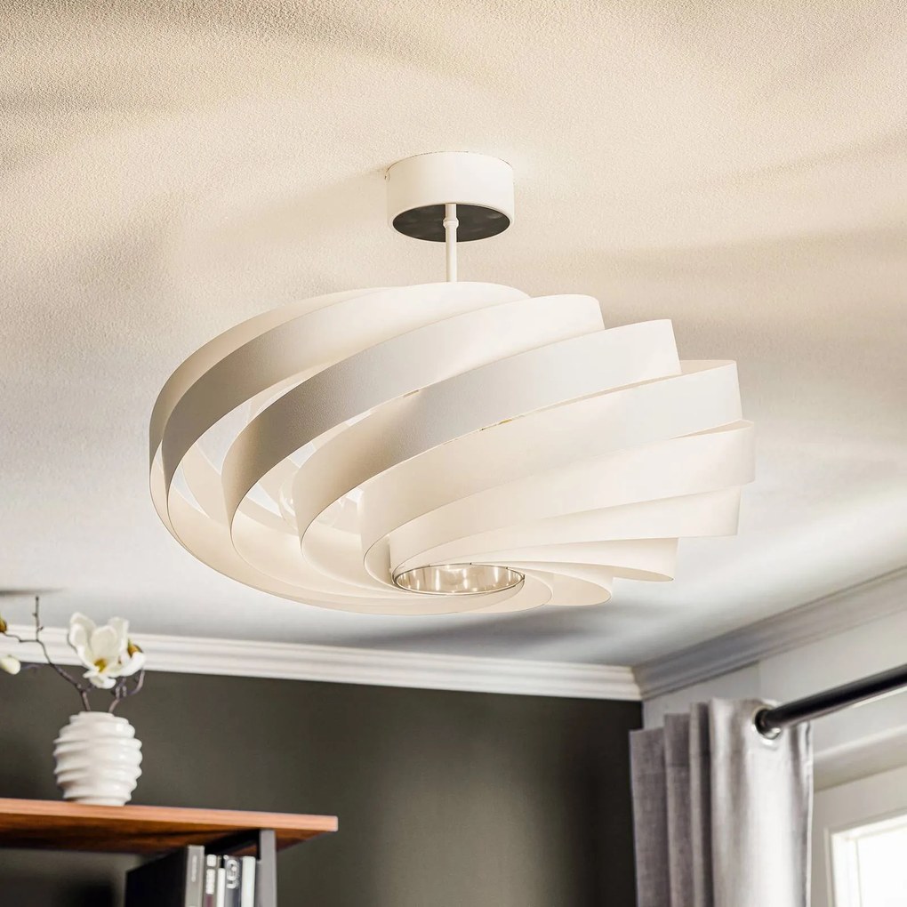 Plafoniera soffitto Vento Domiluce, dimmerabile, Bianco / Opale, Soggiorno / Sala da pranzo, Metallo, Moderno, Plafoniera