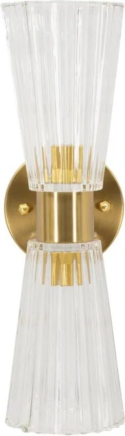 Lampada da parete dorata in vetro Prague – Mauro Ferretti