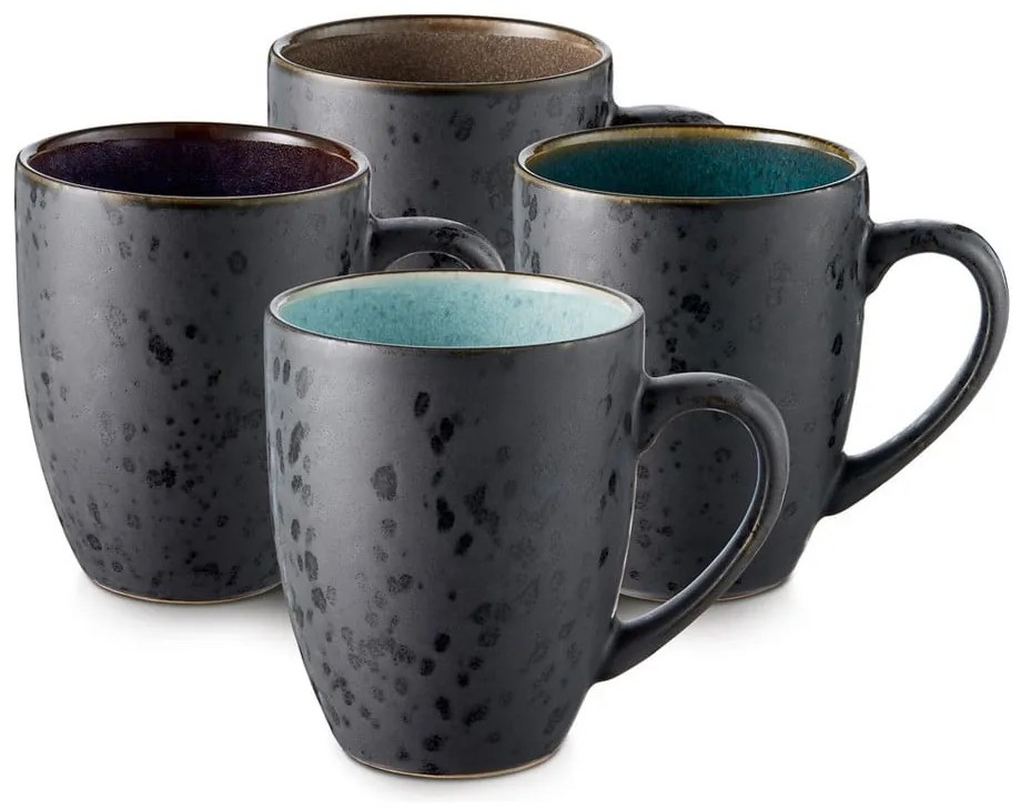 Tazze in set nere/blu scuro in ceramica 4 pz 300 ml Gastro Black/Mix – Bitz