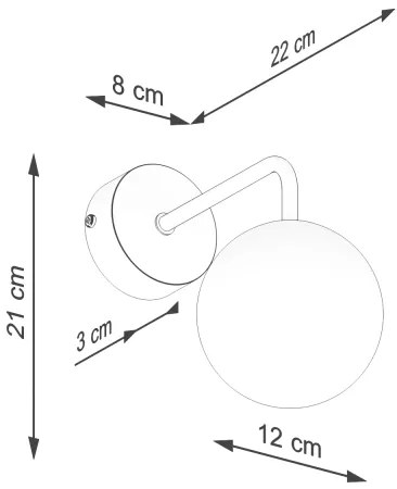 Sollux SL.1661 - Applique ASTRAL 1xG9/8W/230V nero