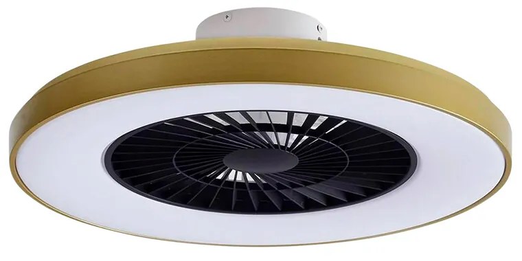 Lindby - Teleo LED Ventilatore a soffitto Ottone