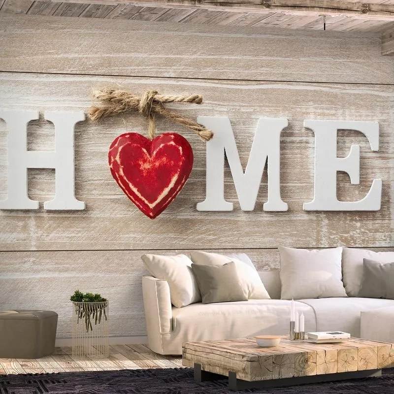 Fotomurale adesivo  Home Heart (Red)  Larghezza x Altezza Home decor 245x175