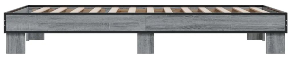 Giroletto grigio sonoma 90x200 cm legno multistrato e metallo