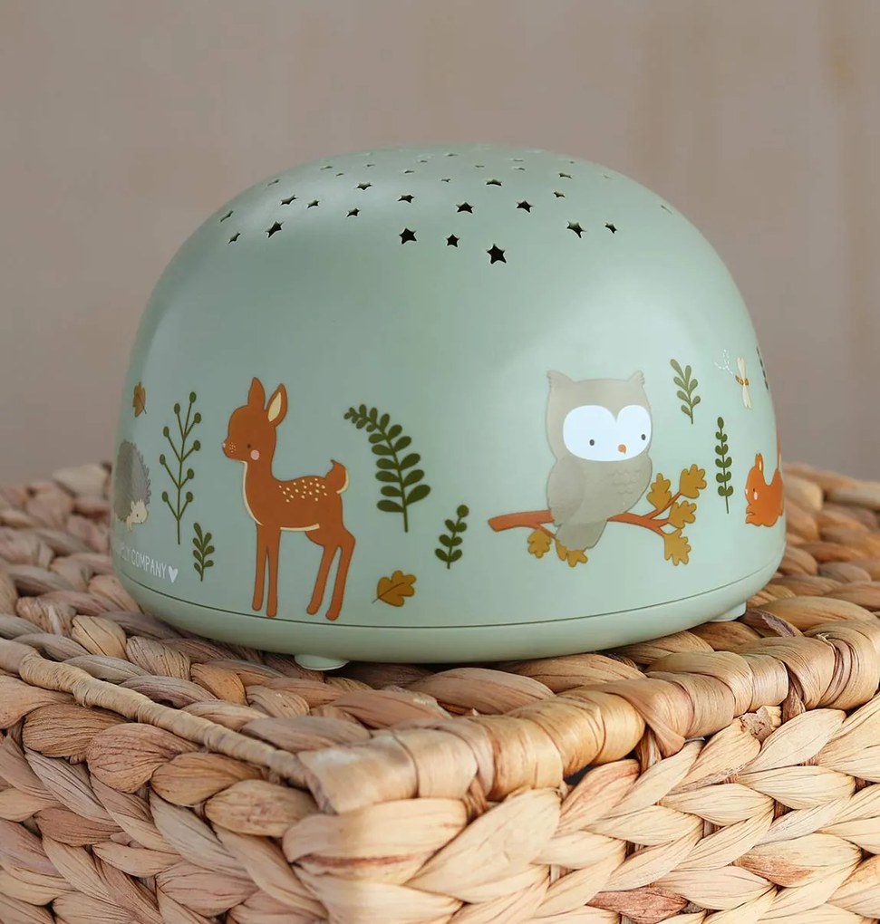 A Little Lovely Company - lampada con proiettore - amici del bosco