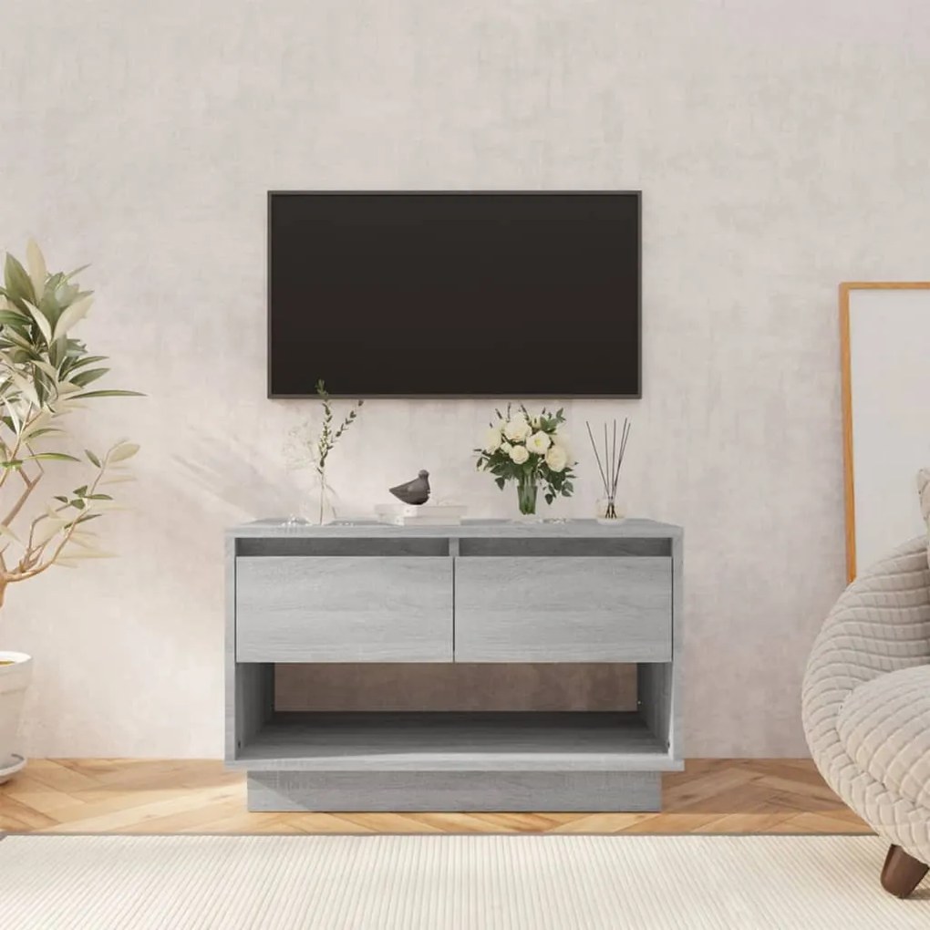 Mobile Tv Grigio Sonoma 70x41x44 Cm İn Truciolato /