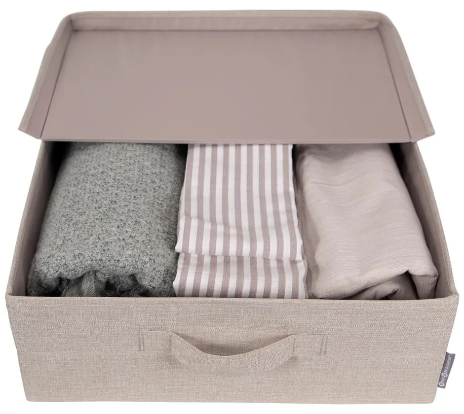 Scatola portaoggetti beige sotto il letto - Bigso Box of Sweden