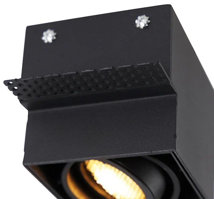 Faretto da incasso nero orientabile e girevole senza cornice - Oneon Honey