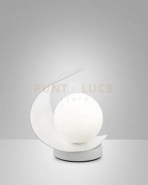 Adria da tavolo bianca 1 luce a led 3000k - 6w - 540 lm in metallo...