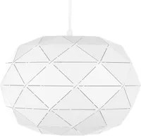 Lampada a Sospensione Elementi in Metallo Bianco Forma Globo 1 Luce Moderna