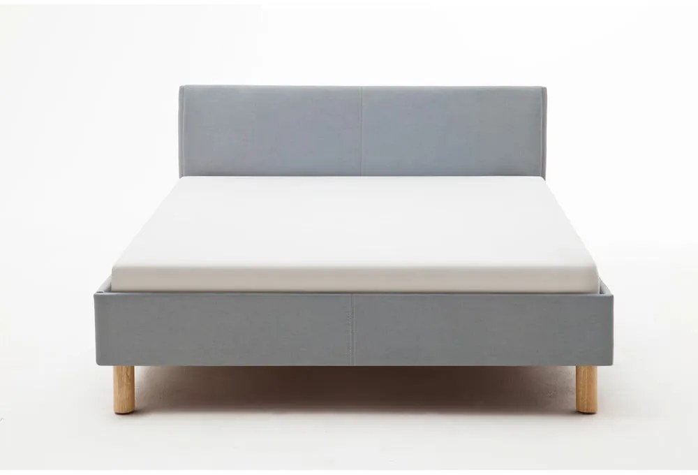 Letto matrimoniale imbottito blu/grigio rete non inclusa 140x200 cm Lena – Meise Möbel