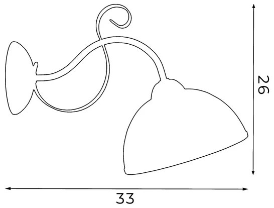 Lampada da parete ANTICA 1xE27/60W/230V