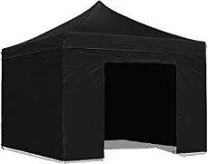 Telo laterale 3x2mt nero impermeabile di ricambio per gazebo richiudibile