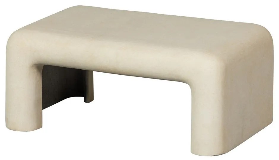 Set di tavolini da salotto color crema con effetto pietra 2 pz 42x92 cm Stani – WOOOD