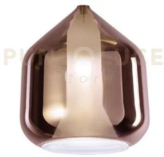 X-ray sospensione 1 luce vetro basso oro montatura oro attacco g9