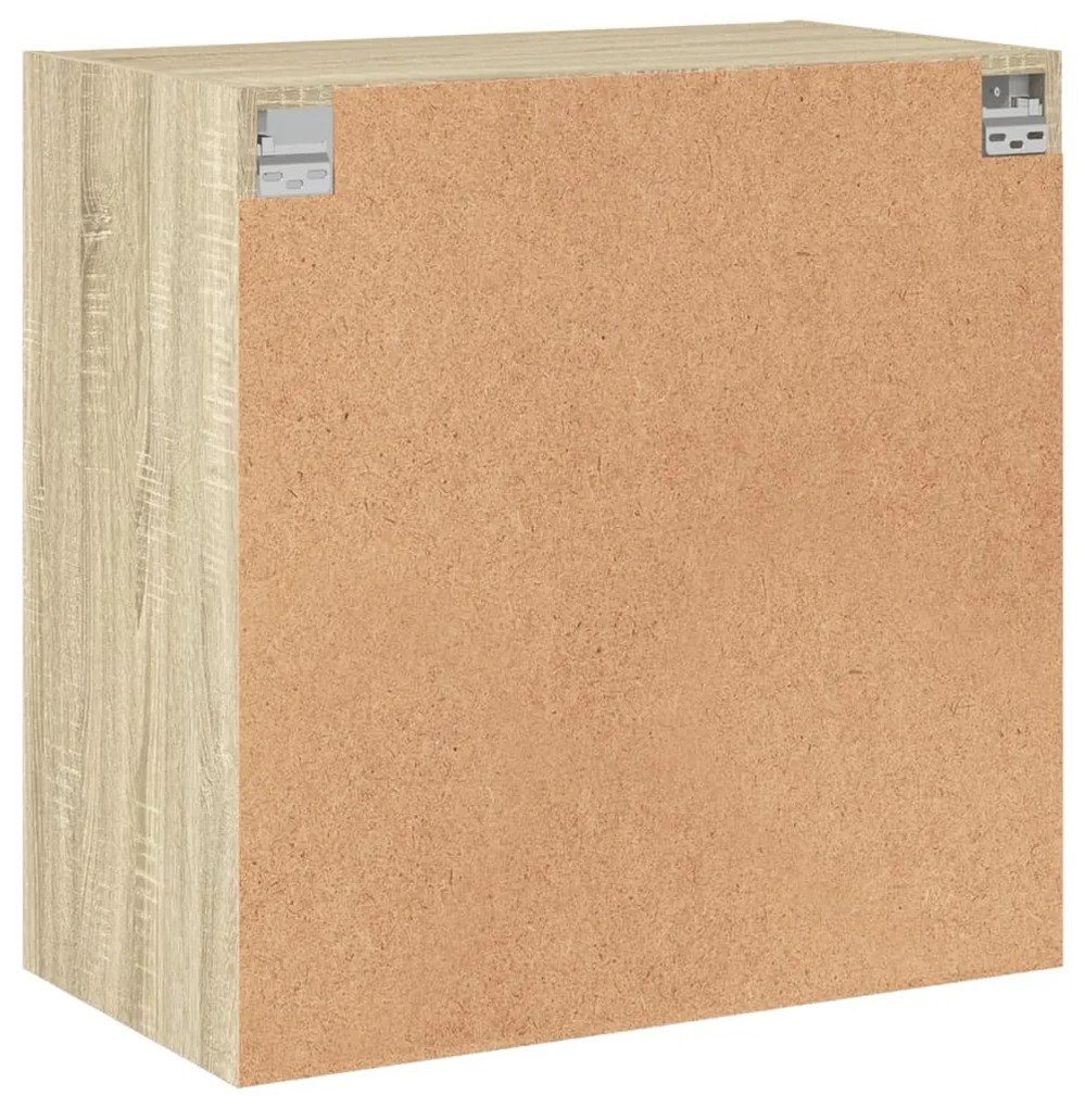 Mobile a Muro con Ante in Vetro Rovere Sonoma 68x37x68,5 cm