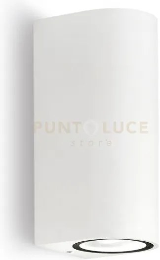 Ges903- applique bianco 2 luci attacco gu10 ip44 6,8x16cm