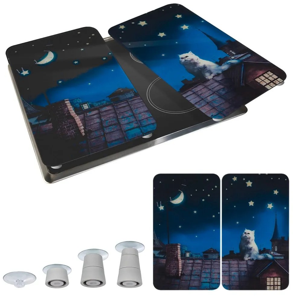 Set di 2 coperchi per fornelli in vetro temperato 30x52 cm - Maximex