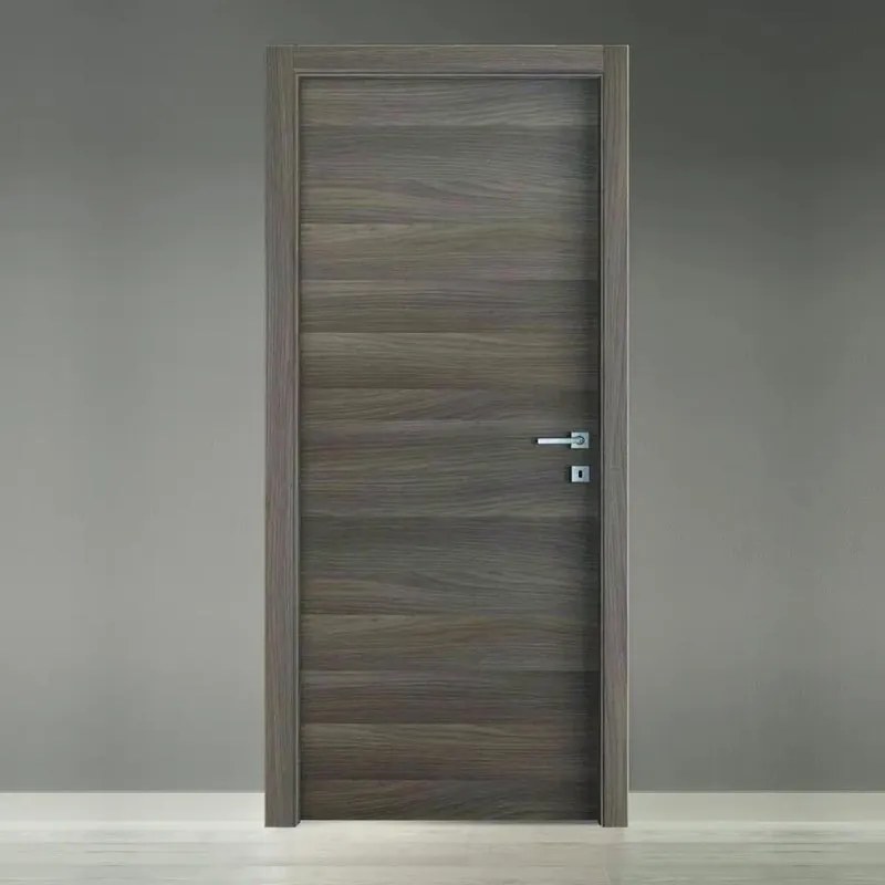 Porta interna a battente Chic in MDF laminato colore marrone, L 80 x H 210 cm, apertura reversibile