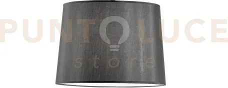 Paraume per lampada dorsale nero in tessuto d.40cm