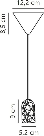 Nordlux - Cavo di alimentazione HANG 1xE27/40W/230V grigio/nero