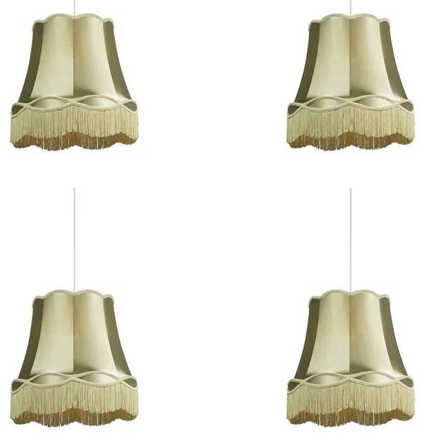 Set di 4 lampade a sospensione retrò verdi 45 cm - Granny