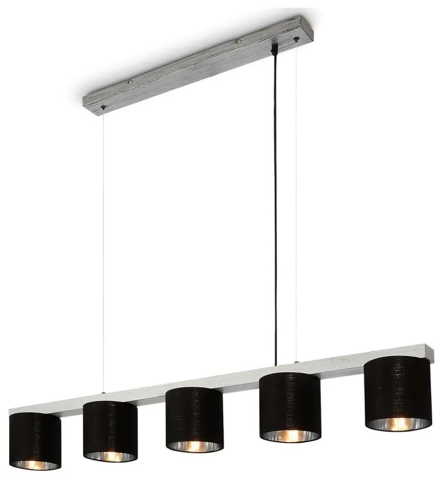 Briloner - Lampadario a sospensione con filo LURI 5xE14/25W/230V albero di caucciù