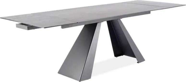 Tavolo allungabile Salvadore Ceramic grigio ANTHRACITE/nero opaco - L160-240 cm