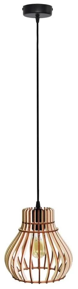 Lampadario su corda BARREL 1xE27/24W/230V diametro 20 cm